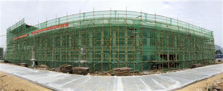 桂金分公司承建河池市企业教育基地业务综合楼主体工程封顶